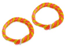 Nabenputzringe Set 2x 56cm gelb/rosa Putzringe pass für Simson Moped, Mokick 