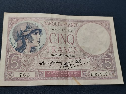 1940 frankreich francs - frankreich, 5
