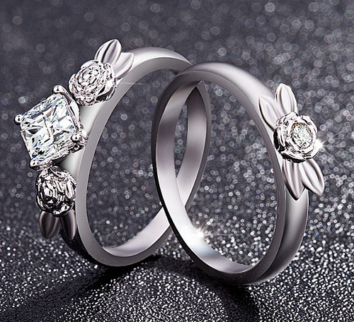 Ring set 925 silber glänzend - 925,