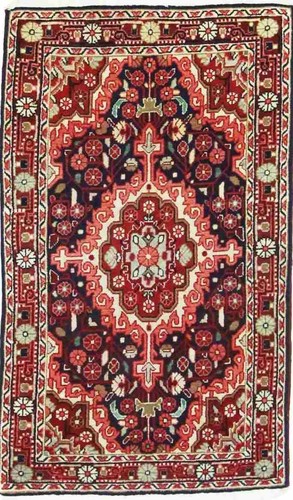Sarough teppich 91x62 - teppich, blau