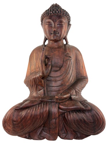 60cm holzbuddha buddha braun - holzbuddha,