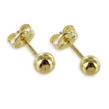 Ohrstecker Kugel 4mm Gold