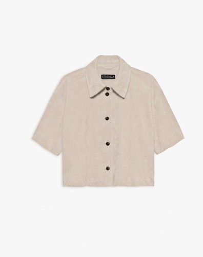Velours leder jacke - velours,