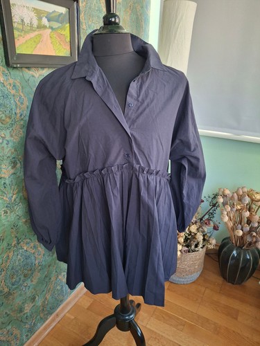 Zara bluse falten blau - falten,