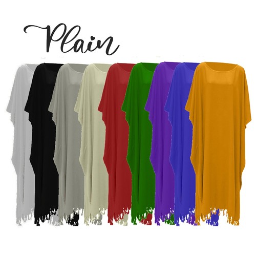 Einfarbig kaftan kleid damen - kaftan,