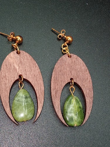 Ohrring holz earing - ohrring, wood