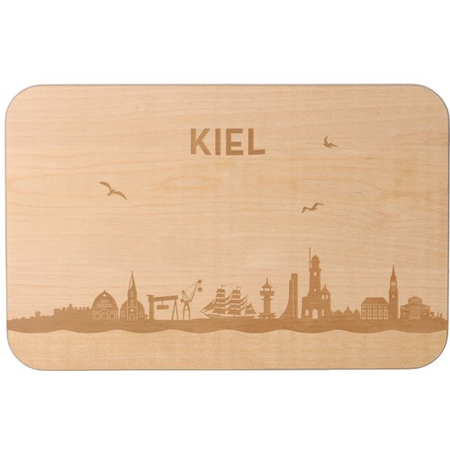 Frühstücksbrett skyline kiel - skyline,