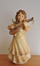 Goebel Weihnachten Figur  Engel  mit Laute  - 45 cm groß !  - champagner