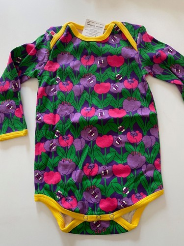Smafolk body lila mit blumen - body,