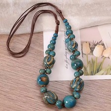 Keramik Boho Collier Kette