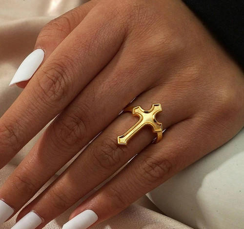 Trendiger offener ring 18k - ring,