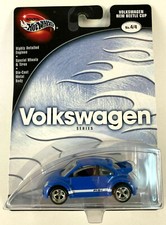 100% HOT WHEELS VW NEW BEETLE CUP RSI PREFERRED VW SERIES 2002 BLUE - OVP / NMOC