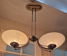 ART DECO CHROMLAMPE LUSTER