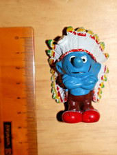 INDIANERHÄUPTLING Schlumpf von PEYO Schleich (c) 1981 W. Germany