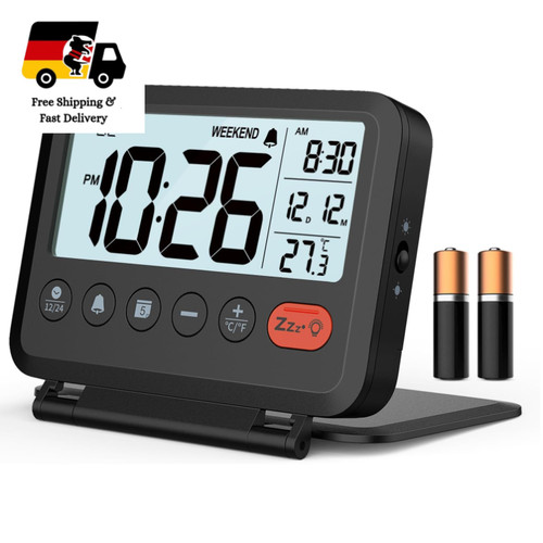 Digital reisewecker schwarz - digital,