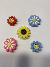 5 Schuhpin Shoe Charms Clogs Crogs Schuhstecker Blumen Sommer Sonnenblume 🌻