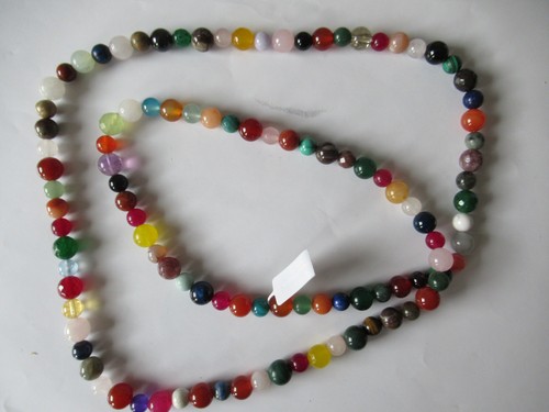 Mehrfarbige edelstein kette - ,