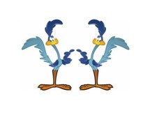 2x Road Runner Tramp Aufkleber