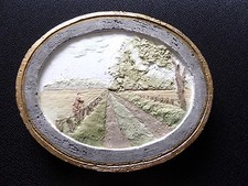 Wandbilder Keramik:“ Landweg mit Pferdeweide“ „Design Heine Studio“-Nachlass