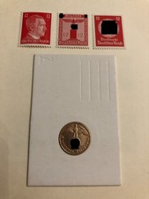 WW2 WK Deutsches Reich A.Hitler RARE LOT 3 Briefmarken Coin set 3 stamps karmin
