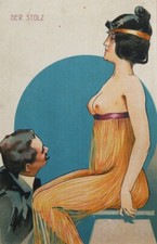 Art Nouveau- Symbolische Darstellung -  Der Stolz- Postkarte um 1900