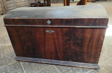 Antike Runddeckel Truhe Holztruhe Buckeltruhe Bauerntruhe Schatzkiste Landhaus 3