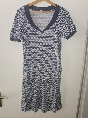 Blau weiß gemustert - blau-weiß, locker