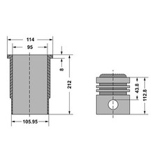 Kolben Zylinder Buchse Satz