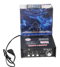 HiFi Audio Stereo Leistungsverstärker BT FM Radio 12V/ 220V Mini 2CH LCD Display