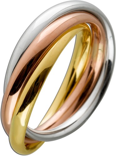 Tricolor dreifach ring - dreifach,