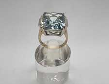 585er Weißgold Ring mit einem 8,7ct Aquamarin