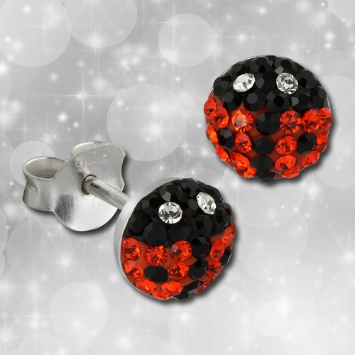 Ohrstecker orange marienkäfer - ohrstecker,