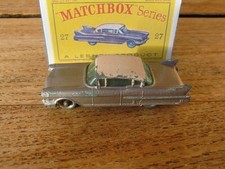 MATCHBOX Lesney RW 27 C CADILLAC Sixty Special Sedan 1960 Braunlila + Repro Box