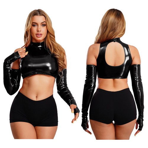 Damen wetlook oberteil - damen,