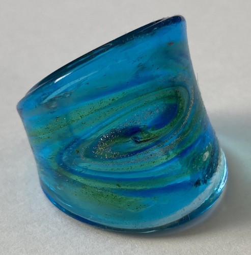 Unikat glasring aquamarine - unikat,