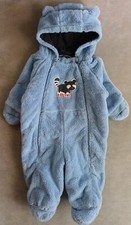 S.OLIVER Overall 56 62 blau Einteiler Fuß Übergang neu w Junge Schneeanzug Kapuz