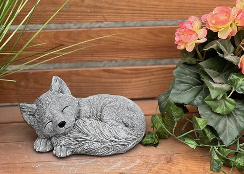 Frostfeste steinfigur fuchs - steinfigur,