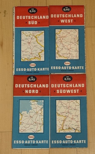 Vtg esso auto karte - esso, germany