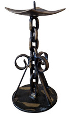 ? Schmiedeeisener DDR Kerzenhalter 60er 70er J. Handarbeit Leuchter - 19 x 9 cm