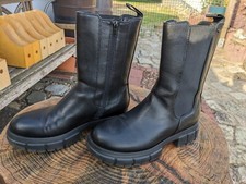 Esprit Damen Stiefel Boots Gr 38 Schwarz Neuwertig Modische Sohle - neuwertig