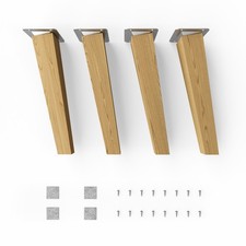 4x sossai® Eckige Holzfüße