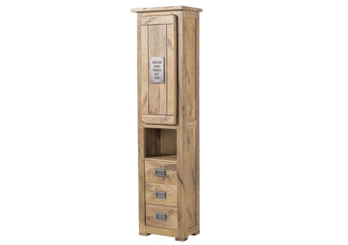 Hochschrank mango massiv - hochschrank,