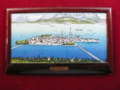 Altes panoramabild lindau - panoramabild,