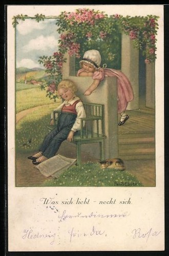 Künstler pauli ebner was - künstler-ak, ebner: