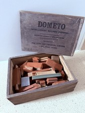 Dometo seltener antiker Holzbaustein Set Kasten C