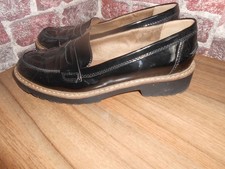 Slipper 38 schwarz Lack Loafer Halbschuhe