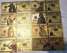 8er Set Star Wars Goldfolie