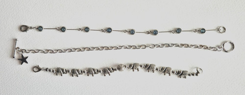 Silberfarbene armbänder - silberfarbene,
