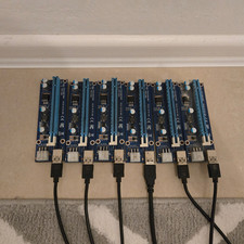 6x PCIe Riser 1x auf 16x