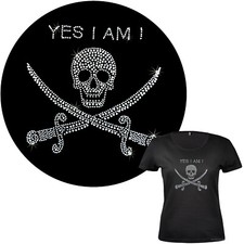 Damen Shirt Glitzer Nieten